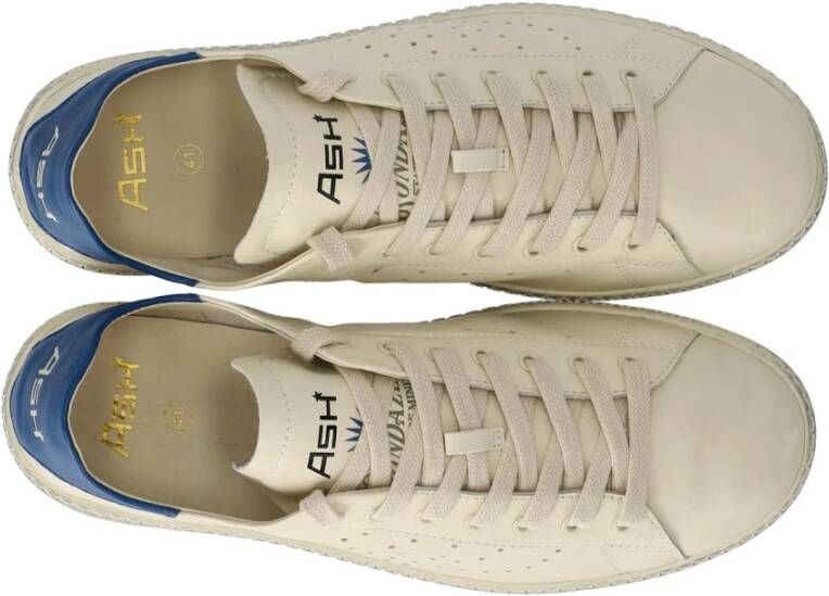 Ash Ivoorblauwe Sneaker met Geperforeerd Logo Beige Heren