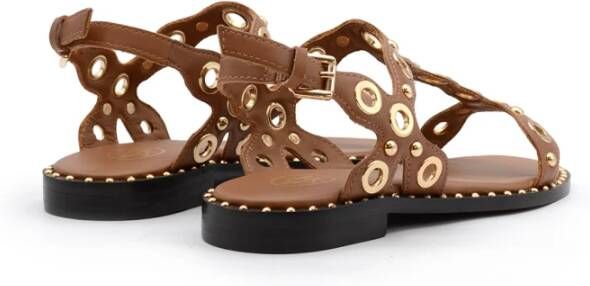 ASH Leren sandalen met gouden studs