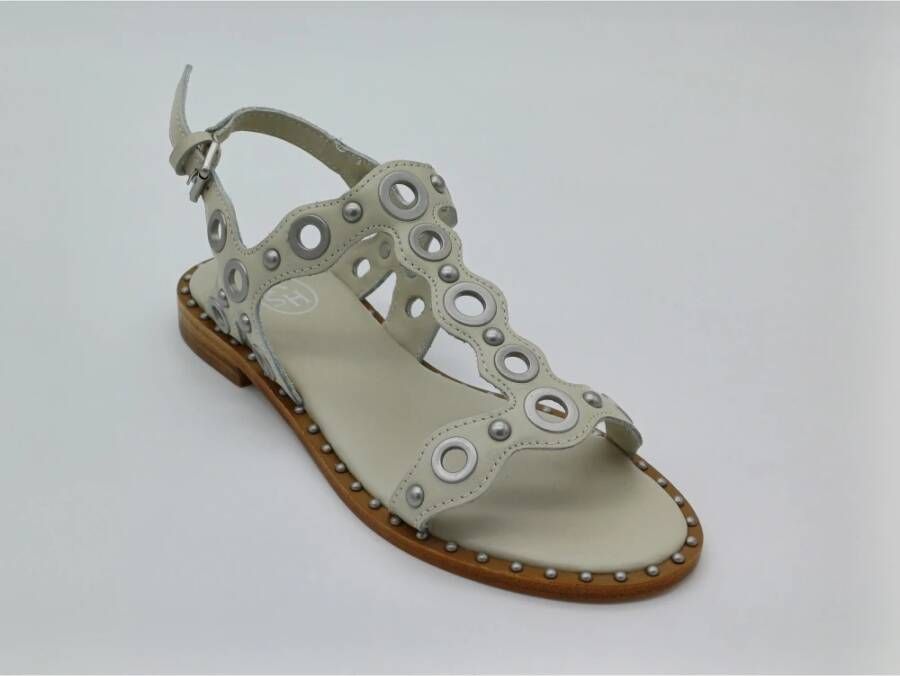 ASH Metallic versierde leren sandaal