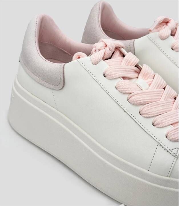 Ash Moby Blanco 36 Witte Leren Sneaker met Dubbele Platform White Dames