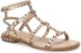 Ash Platte Sandalen met Gouden Studs Beige Dames - Thumbnail 14