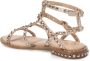 Ash Platte Sandalen met Gouden Studs Beige Dames - Thumbnail 15