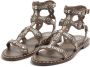 Ash Donkerbruine Lage Sandalen met Kooi Design Brown Dames - Thumbnail 2