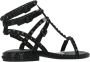 Ash Modieuze Leren Platte Sandalen voor Dames Zwart Dames - Thumbnail 6