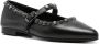 Ash Zwarte leren platte schoenen met franjes Black Dames - Thumbnail 5