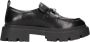 Ash Zwarte geborsteld leren loafer met lug zool Black Dames - Thumbnail 10