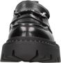 Ash Zwarte geborsteld leren loafer met lug zool Black Dames - Thumbnail 11