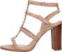 Ash Studded Roze Leren Sandaal met Hak Pink Dames - Thumbnail 8