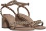 Ash Beige Leren Sandalen met Gouden Studs Beige Dames - Thumbnail 2