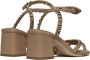 Ash Beige Leren Sandalen met Gouden Studs Beige Dames - Thumbnail 3