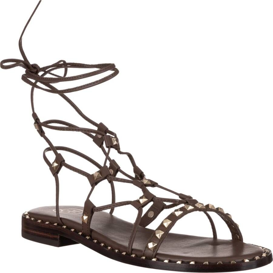 Ash Modieuze Platte Sandalen voor Vrouwen Bruin Dames