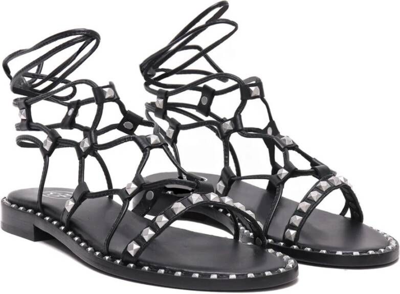 Ash Klassieke Gladiator Sandalen Zwart Dames