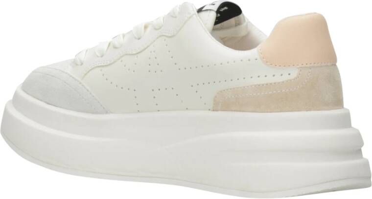 Ash Witte Leren Platform Sneakers Wit Dames