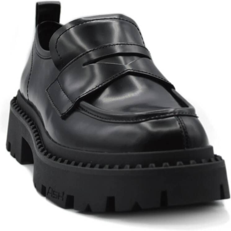 Ash Stijlvolle Mocassins met 5cm Hak Black Dames