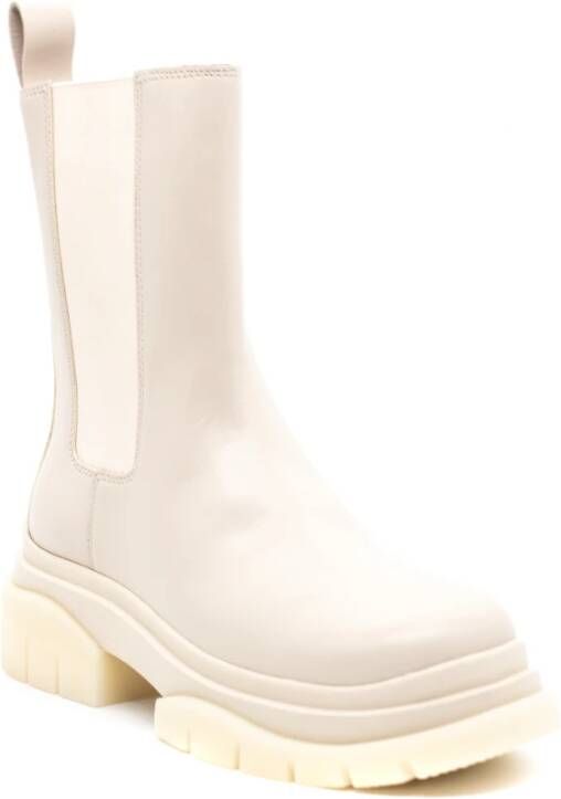 Ash Storm Combo C Leren Laarzen Beige Dames