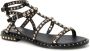 Ash Studded Leren Platte Sandalen Black Dames - Thumbnail 2