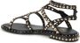 Ash Studded Leren Platte Sandalen Black Dames - Thumbnail 3