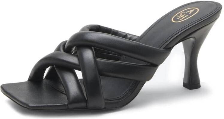 Ash Trendy Leren Sandalen Black Dames