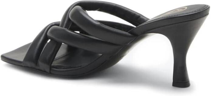 Ash Trendy Leren Sandalen Black Dames