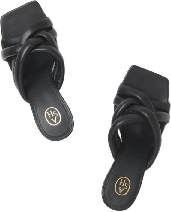Ash Trendy Leren Sandalen Black Dames