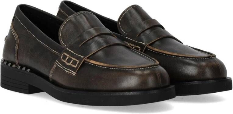 Ash Vintage Donkerbruine Winona Loafer Brown Dames