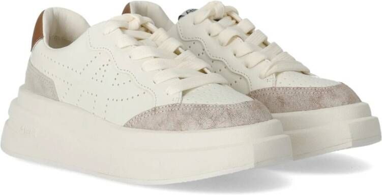 Ash Wit Leren Geperforeerde Sneaker White Dames