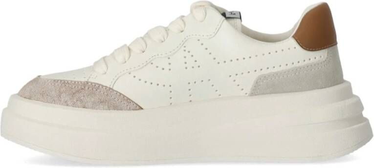 Ash Wit Leren Geperforeerde Sneaker White Dames