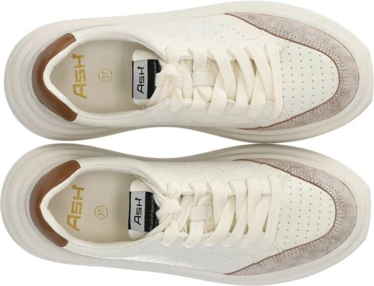 Ash Wit Leren Geperforeerde Sneaker White Dames