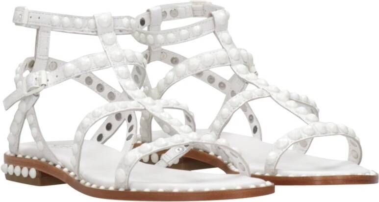 Ash Witte Leren Sandalen met Studs White Dames