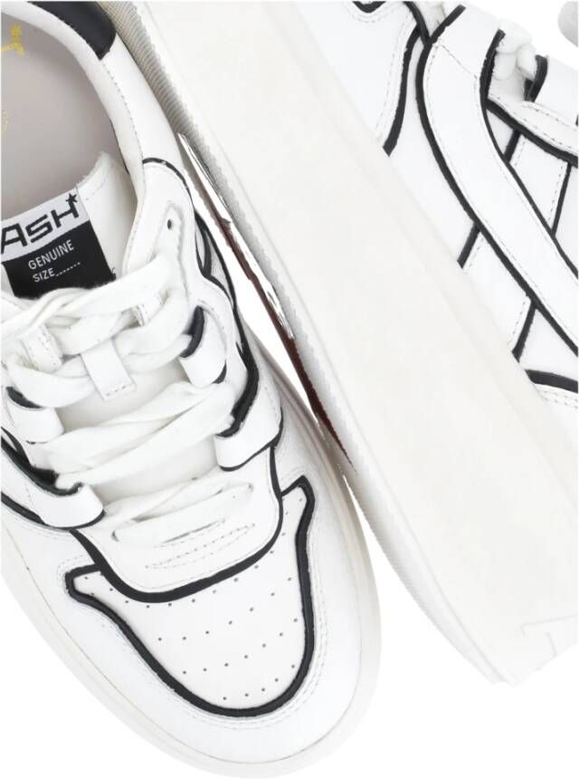 ASH Witte Leren Sneakers met Contrasterende Details