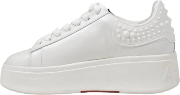 ASH Witte leren veterschoenen