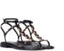 Ash Zwart en Goud Leren Feest Sandalen Black Dames - Thumbnail 2