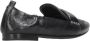 Ash Zwarte leren platte schoenen met franjes Black Dames - Thumbnail 8