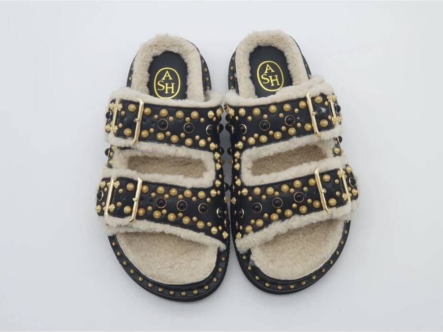 ASH Zwarte Leren Punk Chic Sandalen