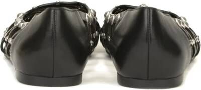 ASH Zwarte Leren Sandalen met Rubberen Zool