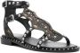 Ash Zwarte Leren Sandalen met Studs Black Dames - Thumbnail 2