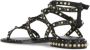 Ash Zwarte Leren Sandalen met Studs Black Dames - Thumbnail 5