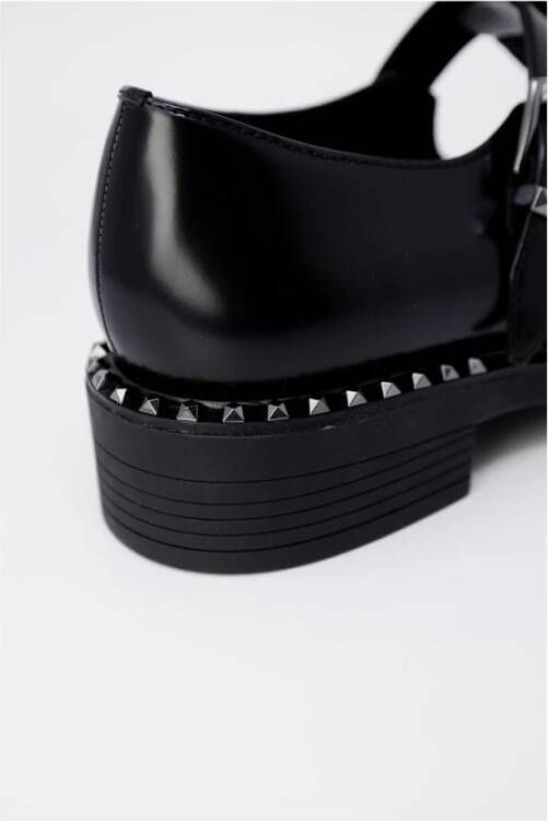 ASH Zwarte leren sneaker dames veterschoen