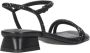 Ash Zwarte leren tubulaire sandalen met vierkante neus Black Dames - Thumbnail 4