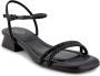 Ash Zwarte leren tubulaire sandalen met vierkante neus Black Dames - Thumbnail 6