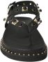 Ash Zwarte studs leren sandalen Black Dames - Thumbnail 9