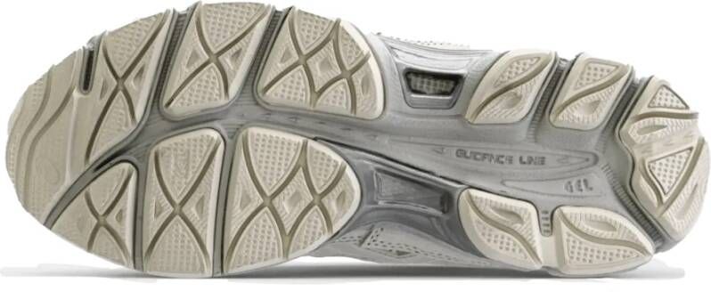 Asics Cream Grey Street Sneakers Hybrid Design