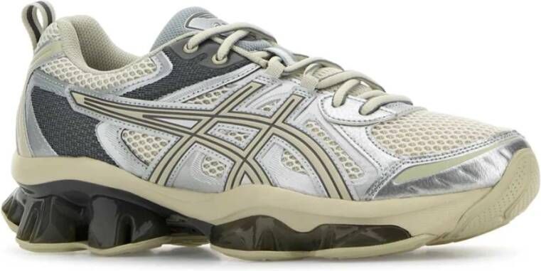 ASICS Grijze Mesh Sneakers met Tijgerstrepen Gray Heren