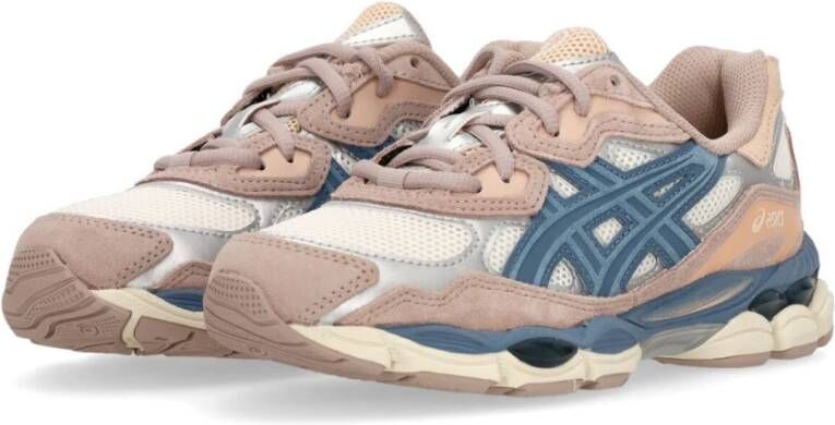ASICS Retro Mesh Sneaker Cream Grey Floss Beige Dames