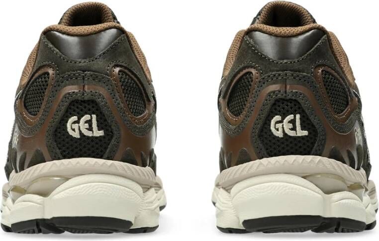 ASICS Sportieve Zwarte Leren Sneakers met Stijlvolle Details Multicolor Heren