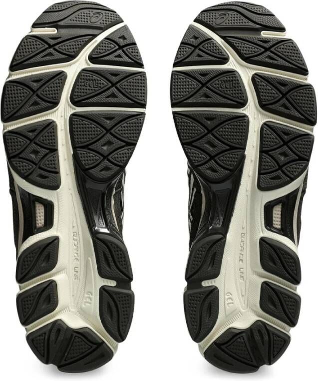ASICS Sportieve Zwarte Leren Sneakers met Stijlvolle Details Multicolor Heren