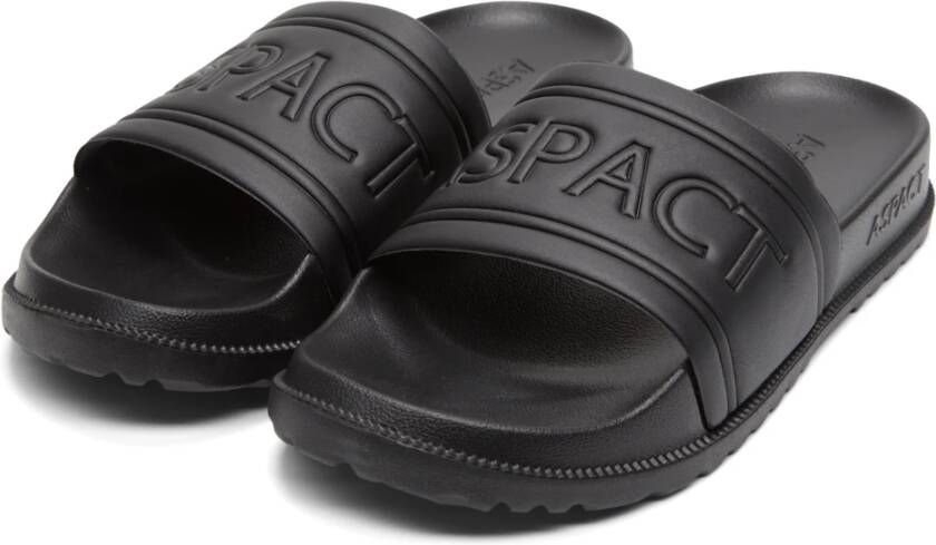 Aspact Zwarte Rock Slide Trendy Design Black Heren