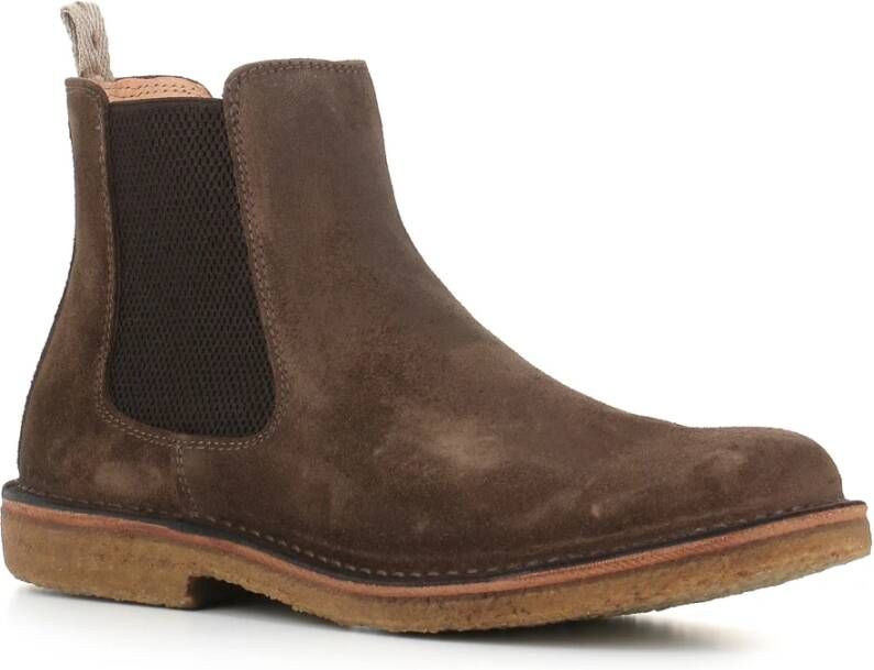 Astorflex Donkerbruine Suède Chelsea Schoenen Brown Heren