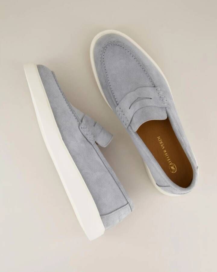 Atelier Verdi Blauwe Loafer Schoenen voor Heren Blue Heren