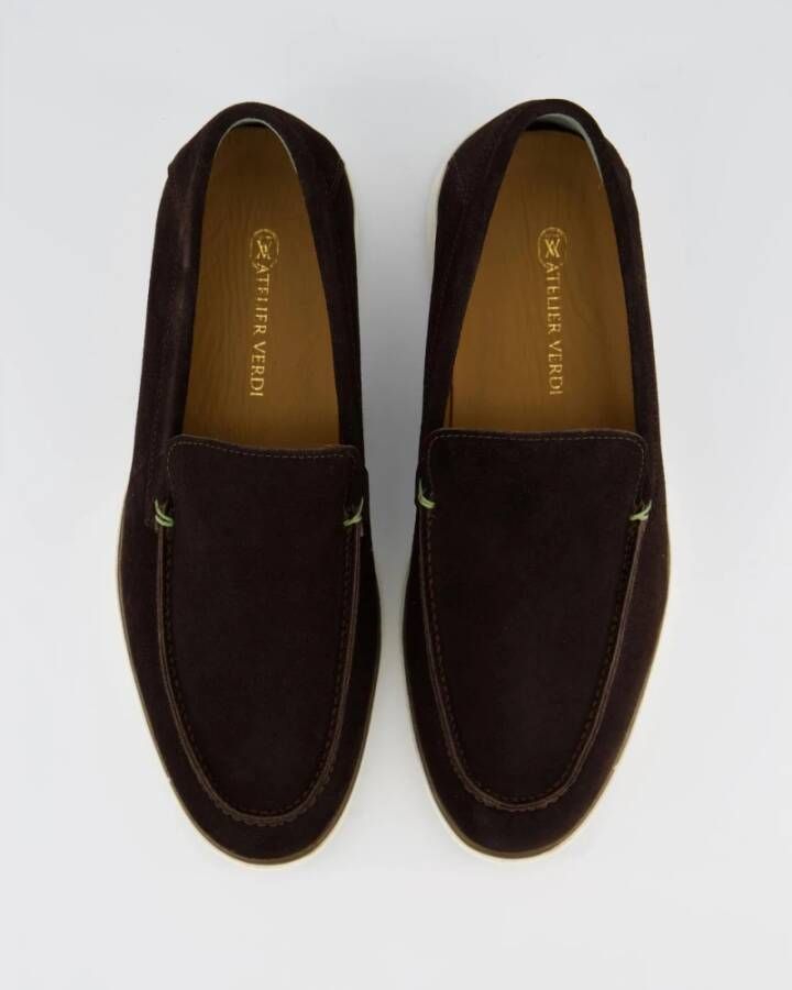 Atelier Verdi Chocolade Loafer voor Heren Brown Heren